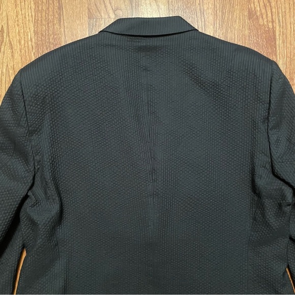 Versace two button single breasted black wool silk textured sports coat blazer - Picture 8 of 15